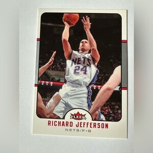 Fleer Richard Jefferson Basketball Trading Card - White/Blue Jersey